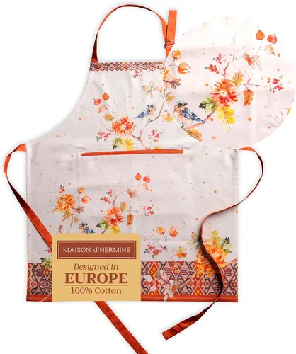 Vista 924 de Maison d' Hermine Delantales para mujer con bolsillo, 100% algodón (27.50 x 31.50 pulgadas)