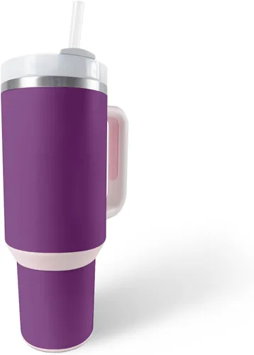 Vista 11 de MightySkins Skin - Vaso de vinilo compatible con Stanley The Quencher H2.0 FlowState de 40 onzas, color turquesa sólido, funda protectora, duradera