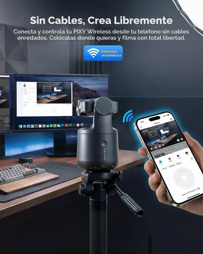 Vista 3 de EMEET PIXY - Cámara de transmisión inalámbrica 4K de doble lente AI