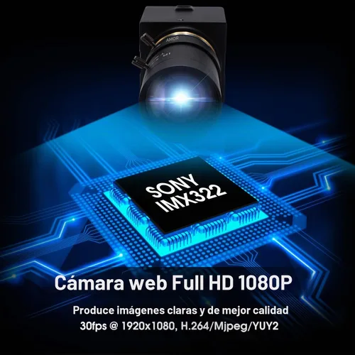 Vista 4 de SVPRO Cámara web USB 1080P HD con lente de zoom de 2.8 a 0.472 in, cámara web de enfoque manual para computadora, cámara H.264 de poca luz