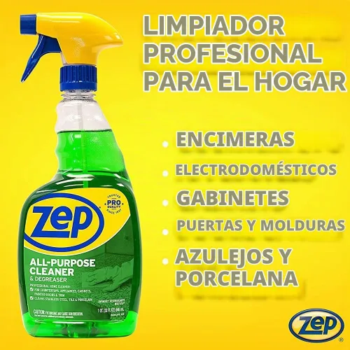 Vista 4 de Zep ZUALL32CT Limpiador/Desengrasante Multiusos, Verde, Paquete de 12