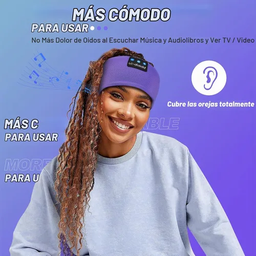 Vista 7 de LC-dolida Auriculares para dormir Bluetooth 5.4, con diadema inalámbrica, máscara de sueño para dormir, deportes, regalos, entrenamiento, correr
