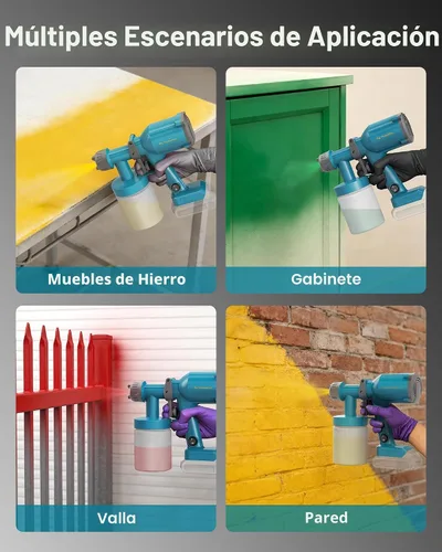 Vista 8 de Tilswall Cordless Paint Sprayer Dreamer400, Fits Dewalt 20V (No Battery)