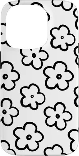 Vista 16 de Funda para iPhone 11 Pro Max con diseño de flores silvestres en blanco y negro