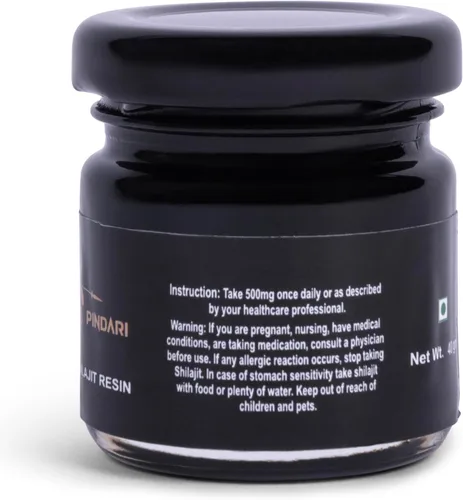 Vista 4 de Pindari Resina Shilajit Shilajit pura 500 mg Denso en nutrientes Alta potencia Impulso de energía Procedente de las cordilleras del Himalaya