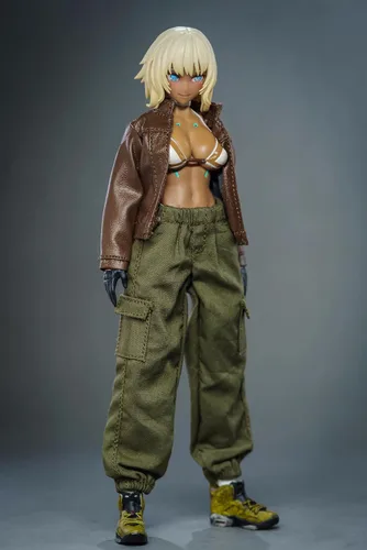 Vista 2 de Ropa femenina a escala 1/12, abrigo marrón femenino, chaqueta de disfraz para cuerpo de figura de acción de soldado de 6 pulgadas (1 abrigo marrón)