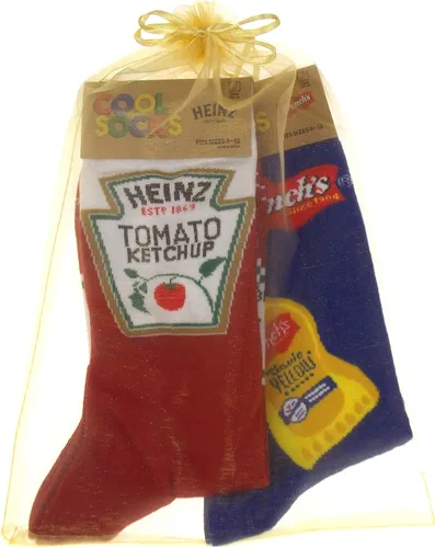 Vista 2 de Hickoryville Heinz Tomate Ketchup & French Yellow Mustard Socks Bundle 2 pares, Multi colorido