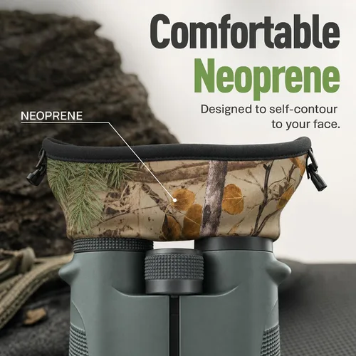 Vista 3 de Bino Bandit - Protector ocular binocular resistente al agua para bloquear el deslumbramiento y reducir la fatiga ocular, camuflaje alpino de montaña