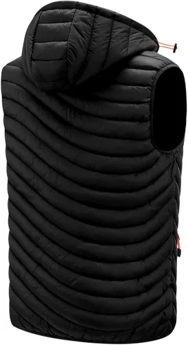 Vista 2 de Mens Lightweight Puffer Vest Hooded Winter Warm Vest