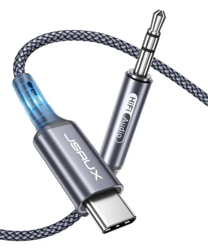 Vista 9 de JSAUX Cable USB C a conector auxiliar de audio de 0.1 in de 3.3 pies, cable