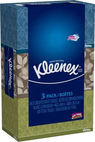 Vista 2 de Kleenex Tejidos blancos de 2 capas, A4016, 210 unidades (paquete de 3)