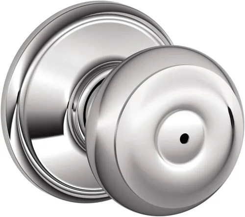 Vista 121 de SCHLAGE F10 GEO 716 Pomo de Puerta Georgiano, Cerradura de Paso para Pasillo y Armario, Bronce Envejecido (Paquete de 4)