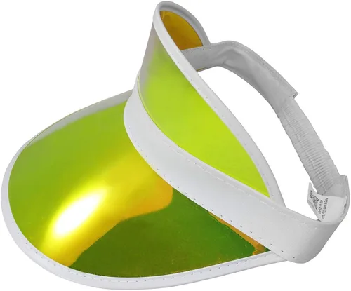 Vista 3 de Sombreros iridiscentes de plástico con espejo para sol paquete de 12 color dorado talla única