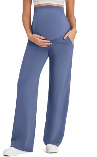 Vista 16 de G4Free EverGoing - Pantalones de maternidad sobre el vientre, pantalones de Negro
