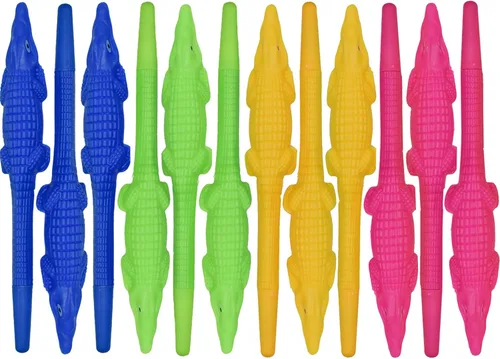 Vista 7 de Maydahui 30 bolígrafos de cocodrilo geniales, bolígrafos de gel de cocodrilo, bolígrafos novedosos de animales, bolígrafos de escritura