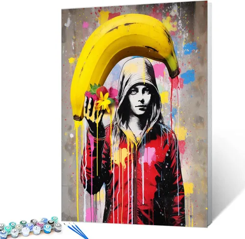 Vista 20 de Tucocoo Pintura de globos coloridos por números para adultos, kits de pintura al óleo digital sobre lienzo con pinceles y pigmento acrílico, arte