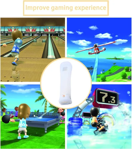 Vista 8 de DTOL DT20182035 para Nintendo Wii Motion Plus - Controlador de sensor de movimiento remoto externo Wii U Motion Plus blanco 1 unidad