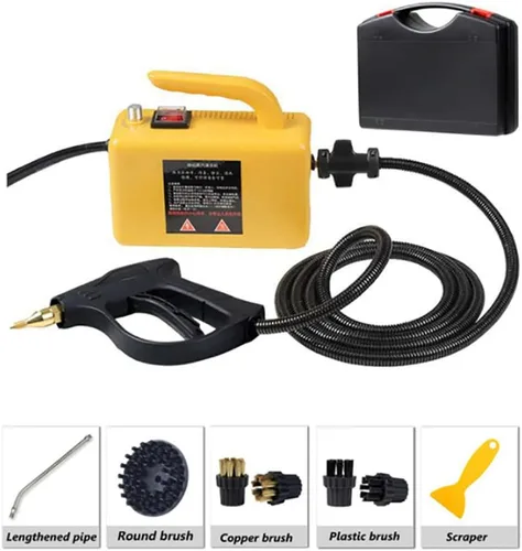 Vista 8 de Limpiador de vapor de alta presión, máquina de limpieza de vapor de alfombra de mano de 2600 W, limpiador de vapor portátil para el hogar, cocina