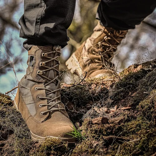 Vista 5 de YEVHEV Botas tácticas para hombre botas de trabajo militares botas de combate del desierto botas de combate del ejército para senderismo motocicleta