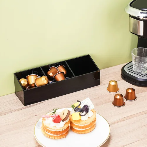 Vista 7 de NiHome Organizador magnético de bolsas de té para refrigerador, organizador de almacenamiento de bolsas de té acrílicas para refrigerador, soporte