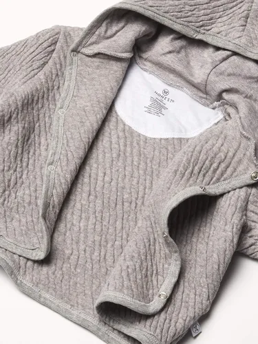 Vista 3 de HonestBaby Chaqueta de algodón orgánico con capucha para bebés y niñas