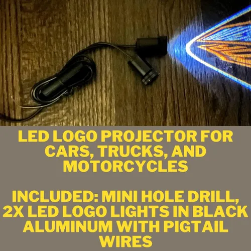 Vista 5 de 2 luces LED para puerta de proyector láser de sombra de motocicleta, luz con logotipo de Harley, ajuste universal V-Twin Cruiser, todos los modelos