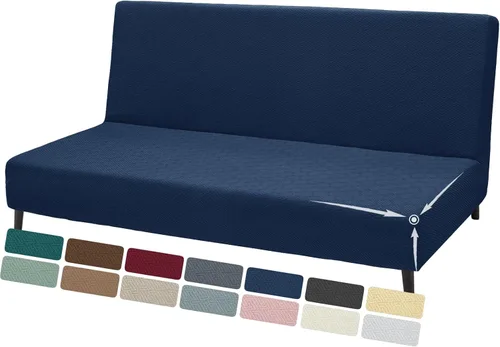 Vista 20 de ZNSAYOTX - Fundas elásticas para futón de tamaño completo 2025, fundas para sofá cama sin brazos de moda, funda de futón suave y duradera para cama