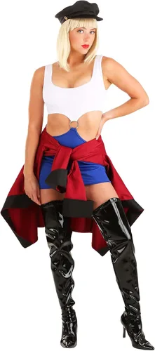 Vista 7 de Disfraz de niña para mujer, icónico retro sexy, rojo disfraz de Halloween
