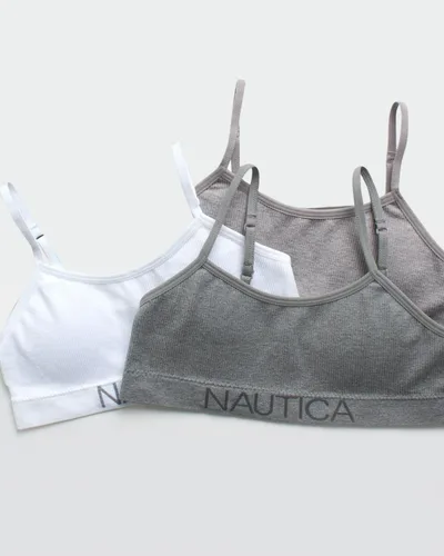 Vista 3 de Nautica Brasier de entrenamiento para niña, paquete de 36 unidades, sin costuras, brasier para niñas, almohadillas extraíbles (30-36)