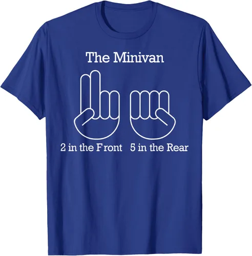 Vista 20 de The Minivan 2 In The Front 5 In The Rear Camiseta, Negro