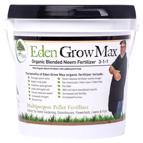 Vista 12 de Eden Grow Max Organic Blended Neem Cake Perfecto para jardinería doméstica, frutas, césped y flores, listado OMRI (3 libras)
