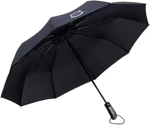 Vista 2 de NEEARI Paraguas UV resistente al viento compatible con Volvo 10 varillas, paraguas automático de apertura y cierre, secado rápido, impermeable