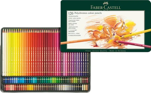 Vista 9 de Faber-Castell Art & Graphic Polychromos Lápiz de Color, Multicolor, Caja de 12, Para Arte, Manualidades, Dibujo, Boceto, Hogar, Escuela