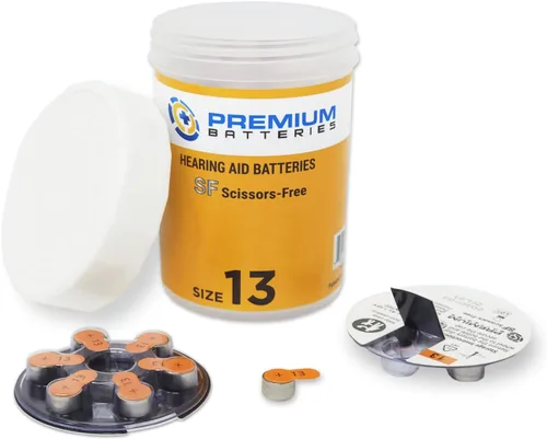 Vista 40 de Pilas Premium para audífonos, tamaño 10, 1.45V, con pestaña amarilla (6 pilas)