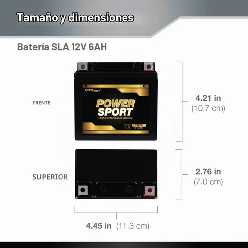 Vista 3 de Baterías de 12 voltios para motocicletas, marca ExpertPower
