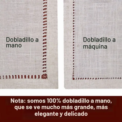Vista 4 de Grelucgo - Camino de mesa o bufanda para aparador con dobladillo hecho a mano, color beige, rectangular de 14 por 36 pulgadas