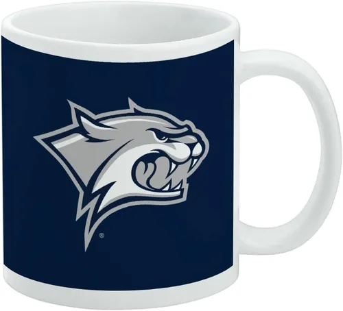 Vista 449 de Taza de cerámica con el logotipo principal de la Universidad Rider, taza de regalo novedosa para café, té y bebidas calientes, 11oz, blanca