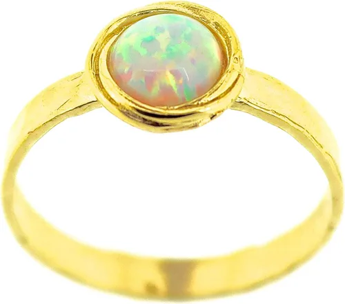 Vista 67 de Anillo de oro de piedras preciosas, anillo de piedra chapada en oro de 14 quilates, anillo de piedra apilable, anillo de oro de piedra pequeña
