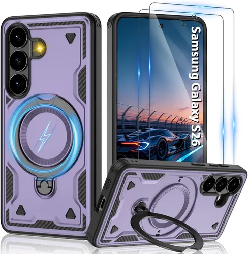 Vista 99 de Gritup fro Funda para Google Pixel 9A, funda protectora magnética de grado militar compatible con Mag-Safe, 2 protectores de pantalla HD, soporte
