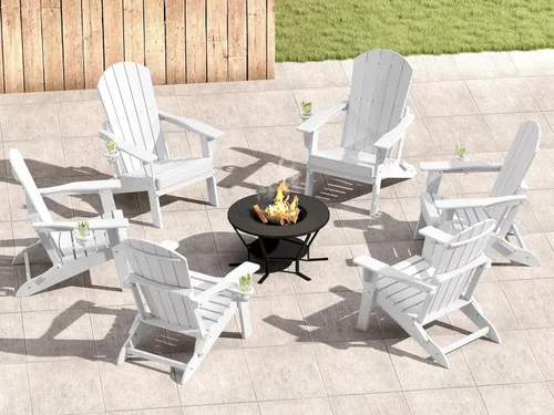 Vista 39 de HDPE Silla Adirondack plegable, Aruba