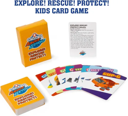 Vista 5 de Mighty Mojo Octonauts - Juegos de cartas clásicos para niños, juego de memoria, Go Fish & Old Maid, divertido juego familiar para niños y niñas