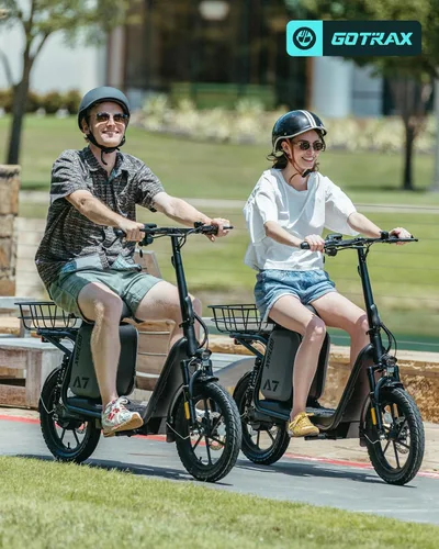 Vista 8 de Gotrax 12"/14"/16" Electric Scooter with Seat for Adults&Teens, Max 25Miles Negro