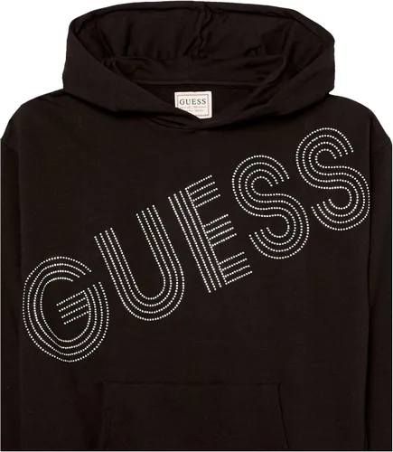 Vista 2 de GUESS Sudadera con capucha de manga larga con logotipo de rizo elástico para niñas