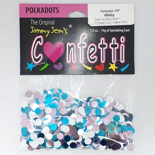 Vista 2 de Círculo de confeti 1/4" Baby Mix - Paquete al por menor #8567 QS0
