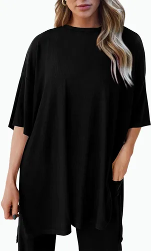 Vista 7 de PRETTYGARDEN Conjunto de dos piezas para mujer Negro