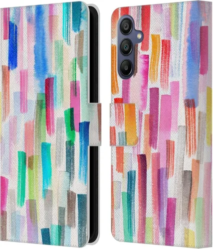 Vista 40 de Head Case Designs Officially Licensed Ninola Brushstrokes Multi Colorful Leather Wallet Case Compatible with Samsung Galaxy A07 4G