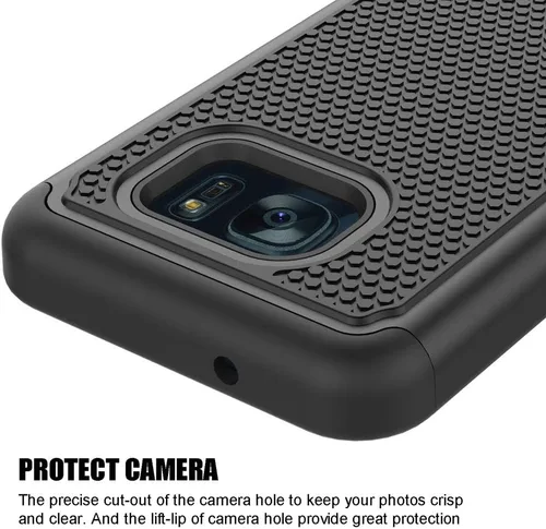 Vista 5 de Funda para Galaxy S7, a prueba de golpes, funda protectora para Samsung Galaxy S7 (5.1 pulgadas, 2016) [negro]