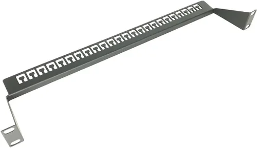 Vista 3 de Paquete de 5 paneles de gestión de cables de rack de servidores de 1U de 19 pulgadas con ganchos de anillo en D - Administrador de cables y cables