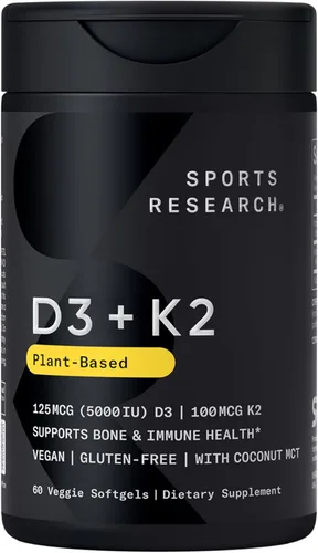Vista 3 de Sports Research® Paquete de suplementos - Monohidrato de creatina + D3 vegano 5000iu con vitamina K2 100 mg + péptidos de colágeno para mujeres