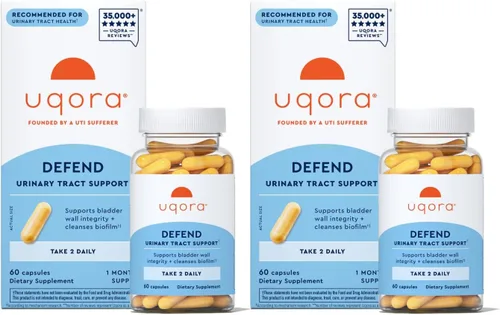Vista 8 de Uqora Defend - Suplemento para la salud del tracto urinario - Apoya la salud de la vejiga y limpia la biopelícula* con D-manosa, extracto de té